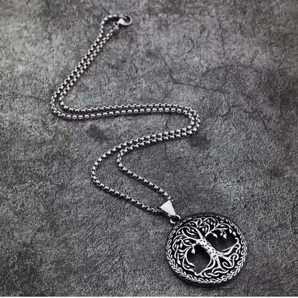 Stainless steel Tree of Life Pendant Necklace